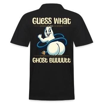 Halloween Costume Spooky Ghosts Lover - Men's Polo Shirt - black - Back - Kai (181cm)