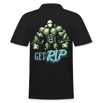 Jeu de mots drôle disant zombie musclé - Polo Homme - noir - Dos - Kai (181cm)