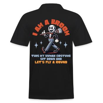 Drôle d’Halloween disant que je suis un balai avec - Polo Homme - noir - Dos - Kai (181cm)