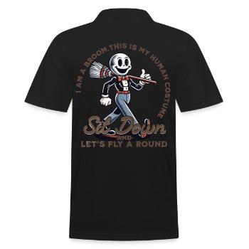 Drôle d’Halloween en disant que je suis un balai - Polo Homme - noir - Dos - Kai (181cm)