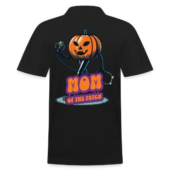 Mutti Des Kürbisfelds Lustiger Spruch Halloween - Männer Poloshirt - Schwarz - Hinten - Kai (181cm)