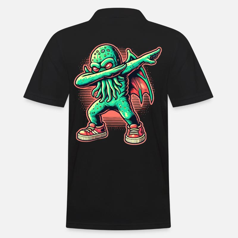 Dabbing drôle Cthulhu Dabbing Design - Polo Homme - noir
