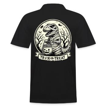 Drôle de T-Rex Maman Aime Les Bonbons - Polo Homme - noir - Dos - Kai (181cm)