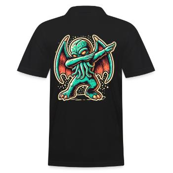 Dabbing drôle Cthulhu Dabbing Design - Polo Homme - noir - Dos - Kai (181cm)