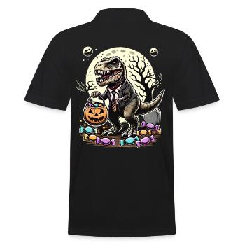 Drôle TRex Zombie Love Candy - Polo Homme - noir - Dos - Kai (181cm)