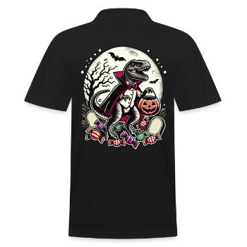 Drôle T-Rex vampire menteur bonbons - Polo Homme - noir - Dos - Kai (181cm)