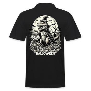 La sorcière drôle d'Halloween T-Rex adore les bonbons - Polo Homme - noir - Dos - Kai (181cm)