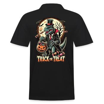 Drôle T-Rex vampire menteur bonbons - Polo Homme - noir - Dos - Kai (181cm)