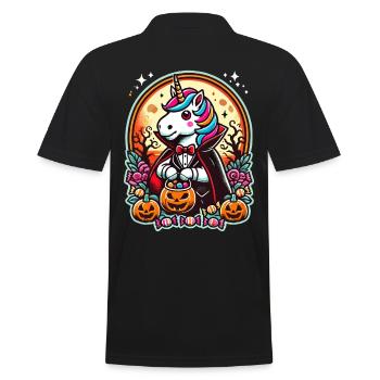 Drôle de licorne vampire aime les bonbons - Polo Homme - noir - Dos - Kai (181cm)