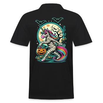 Maman licorne drôle aime les bonbons - Polo Homme - noir - Dos - Kai (181cm)
