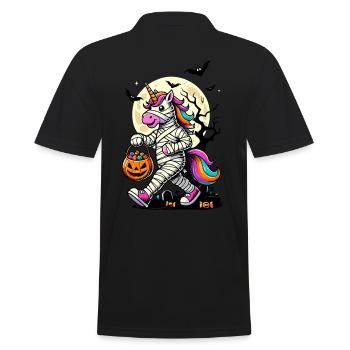 Drôle de licorne momie aime les bonbons - Polo Homme - noir - Dos - Kai (181cm)