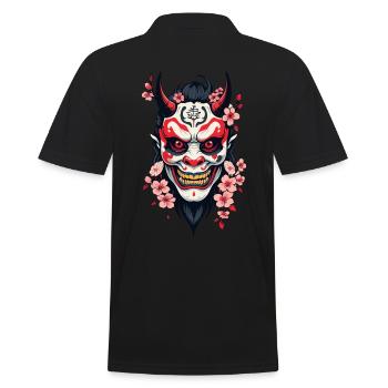 Oni Démon Masque Samouraï Esthétique Yokai - Polo Homme - noir - Dos - Kai (181cm)