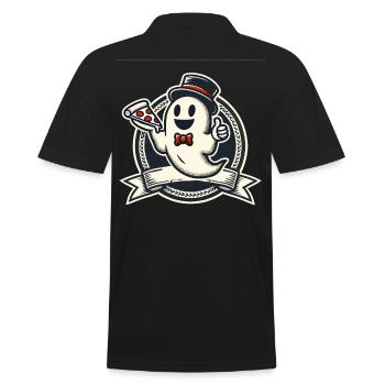 Halloween Drôle Fantôme Avec Pizza - Polo Homme - noir - Dos - Kai (181cm)