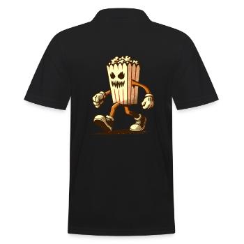Unheimliches Popcorn Für Gruselfilme Leckeres - Männer Poloshirt - Schwarz - Hinten - Kai (181cm)