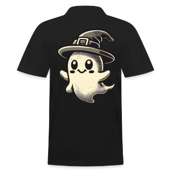 Drôle de sorcière fantôme Spooky Party - Polo Homme - noir - Dos - Kai (181cm)
