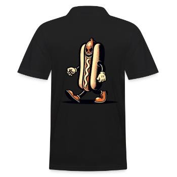 Creepy Hotdog Für Gruselfilme Leckeres Halloween - Männer Poloshirt - Schwarz - Hinten - Kai (181cm)