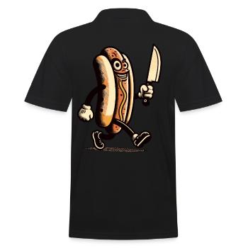 Delicious Halloween Design for Horror Movies Psycho - Men's Polo Shirt - black - Back - Kai (181cm)