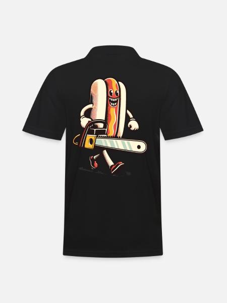 Psycho Hotdog Delicious Halloween Design - Men's Polo Shirt - black