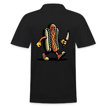 Psycho Hotdog Delicious Halloween Design pour - Polo Homme - noir - Dos - Kai (181cm)