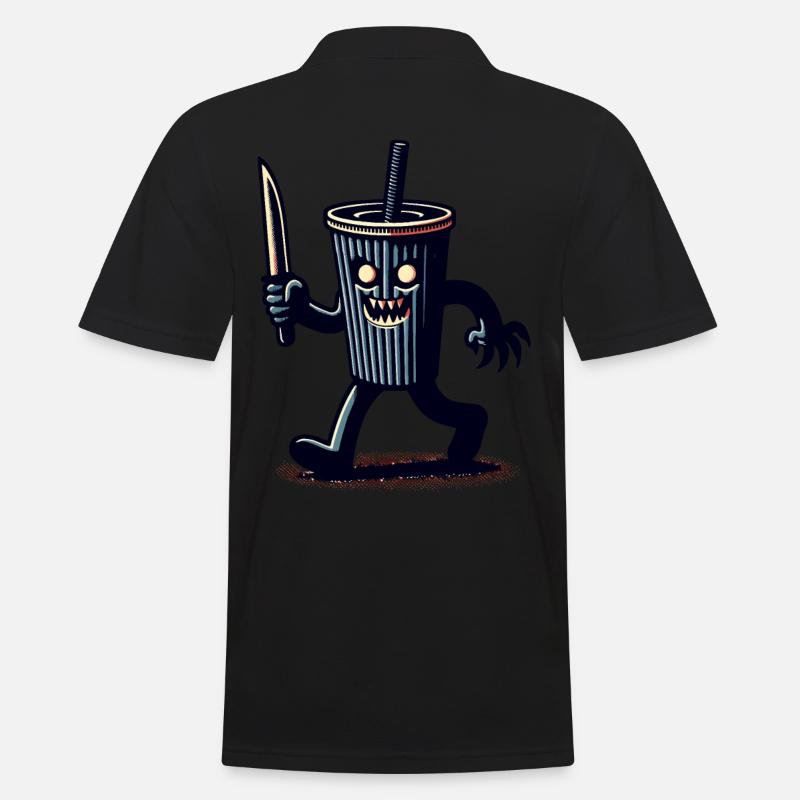 Scary Psycho Drinking Cup Boissons - Polo Homme - noir