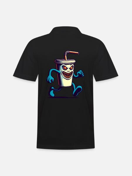Scary Monster Drinking Cup Drinks - Men's Polo Shirt - black