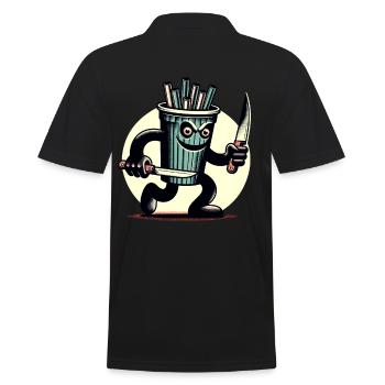 Scary Psycho Drinking Cup Drinks - Men's Polo Shirt - black - Back - Kai (181cm)