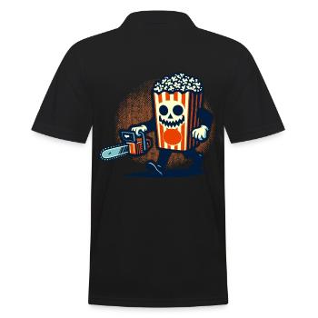 Scary Psycho Popcorn for scary movies - Men's Polo Shirt - black - Back - Kai (181cm)