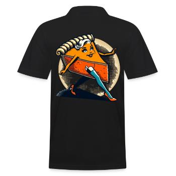 Kürbiskuchen Ghoul Leckeres Halloween Design - Männer Poloshirt - Schwarz - Hinten - Kai (181cm)