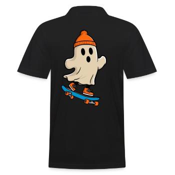 Skateboarding Spooky Party Skateboarders - Men's Polo Shirt - black - Back - Kai (181cm)