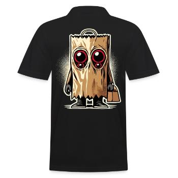 Gespenstische Party Lustiges Halloween Streetwear - Männer Poloshirt - Schwarz - Hinten - Kai (181cm)