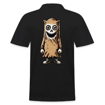Gespenstische Party Lustiges Halloween Streetwear - Männer Poloshirt - Schwarz - Hinten - Kai (181cm)