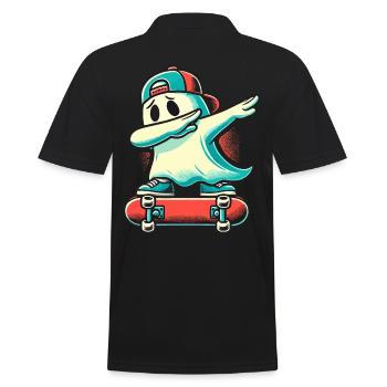 Skateboaring Dabbing Fantôme Drôle Halloween - Polo Homme - noir - Dos - Kai (181cm)