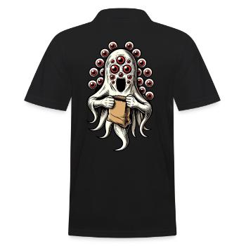 Gespenstische Party Lustiges Halloween Streetwear - Männer Poloshirt - Schwarz - Hinten - Kai (181cm)
