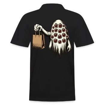 Gespenstische Party Trick Or Treat Halloween - Männer Poloshirt - Schwarz - Hinten - Kai (181cm)