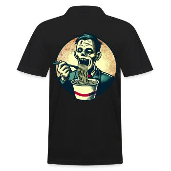 Zombie Ramen Noodles For Scary Movies Japanese - Men's Polo Shirt - black - Back - Kai (181cm)