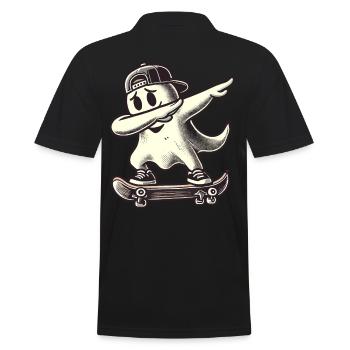 Skateboaring Dabbing Ghost Skateboard Dab - Polo Homme - noir - Dos - Kai (181cm)