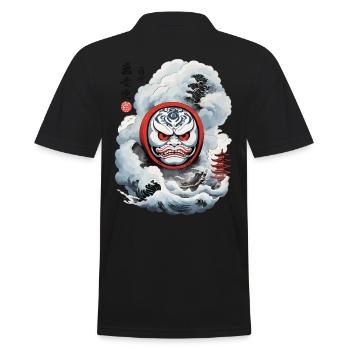 Esthétique japonaise Daruma Yokai Streetwear - Polo Homme - noir - Dos - Kai (181cm)