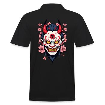 Oni Démon Masque Samouraï Esthétique Yokai - Polo Homme - noir - Dos - Kai (181cm)