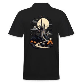 Château hanté effrayant Château hanté magique - Polo Homme - noir - Dos - Kai (181cm)