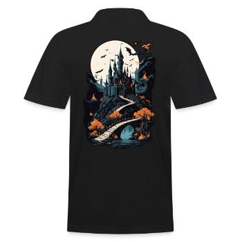 Château hanté effrayant Château hanté magique - Polo Homme - noir - Dos - Kai (181cm)