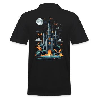 Château hanté effrayant Château hanté magique - Polo Homme - noir - Dos - Kai (181cm)
