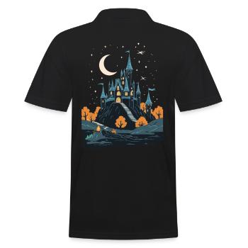 Château hanté effrayant Château hanté magique - Polo Homme - noir - Dos - Kai (181cm)