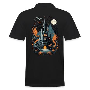 Château hanté effrayant Château hanté magique - Polo Homme - noir - Dos - Kai (181cm)