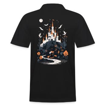 Château hanté effrayant Château hanté magique - Polo Homme - noir - Dos - Kai (181cm)
