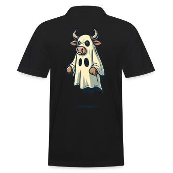 Drôle de vache fantôme bull feuille Halloween idée - Polo Homme - noir - Dos - Kai (181cm)