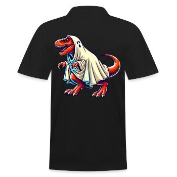 Mignon Dinosaure Fantôme Drôle T-Rex - Polo Homme - noir - Dos - Kai (181cm)