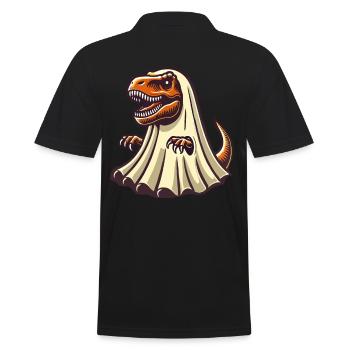 Mignon Dinosaure Fantôme Drôle T-Rex - Polo Homme - noir - Dos - Kai (181cm)
