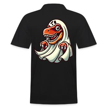 Mignon Dinosaure Fantôme Drôle T-Rex - Polo Homme - noir - Dos - Kai (181cm)