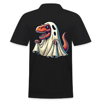 Mignon Dinosaure Fantôme Drôle T-Rex - Polo Homme - noir - Dos - Kai (181cm)