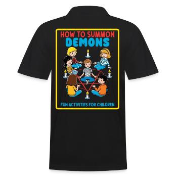 Rétro Cartoon Vintage Design comment invoquer des démons - Polo Homme - noir - Dos - Kai (181cm)